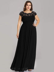 Custom Size Elegant Flattering Maxi Plus Size Evening Dress