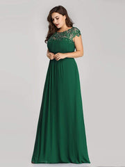 Custom Size Elegant Flattering Maxi Plus Size Evening Dress