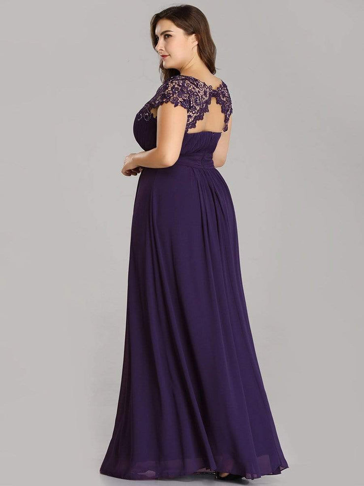 Custom Size Elegant Flattering Maxi Plus Size Evening Dress