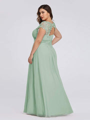 Custom Size Elegant Flattering Maxi Plus Size Evening Dress