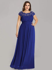 Custom Size Elegant Flattering Maxi Plus Size Evening Dress