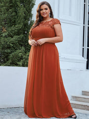 Custom Size Elegant Flattering Maxi Plus Size Evening Dress