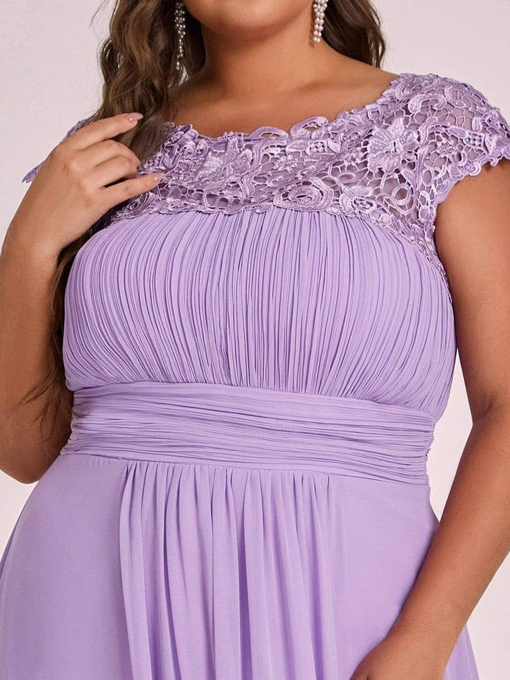 Custom Size Elegant Flattering Maxi Plus Size Evening Dress