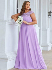 Custom Size Elegant Flattering Maxi Plus Size Evening Dress