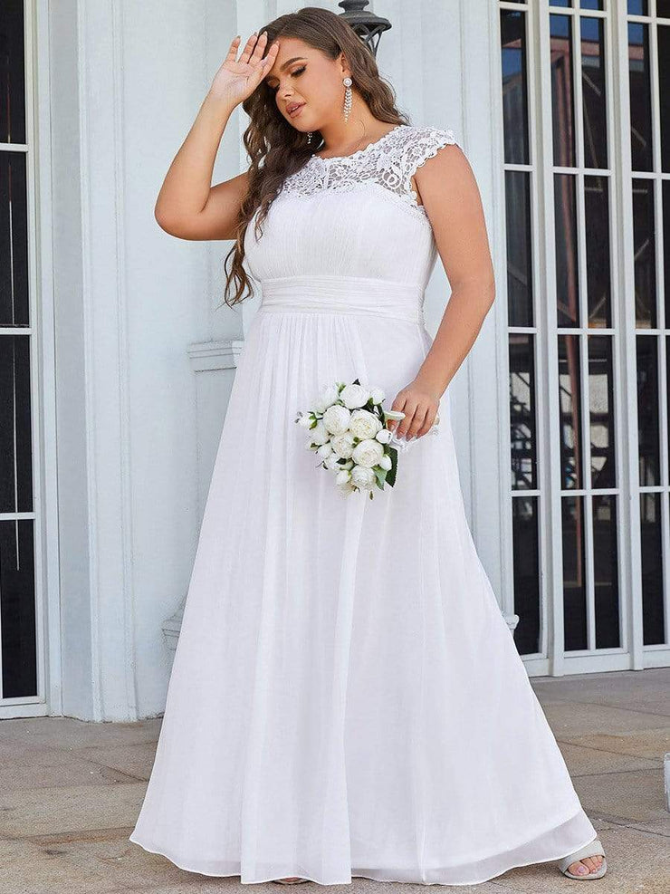 Custom Size Elegant Flattering Maxi Plus Size Evening Dress