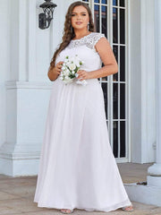 Custom Size Elegant Flattering Maxi Plus Size Evening Dress