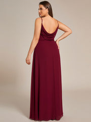 Custom Size Plus Size Pleated Sweetheart Backless Floor Length Bridesmaid Dress