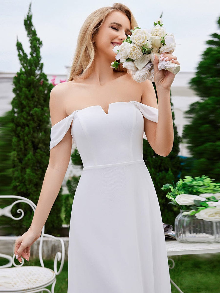 Chiffon High-Waisted Square Neck Sleeveless Bridesmaid Dress