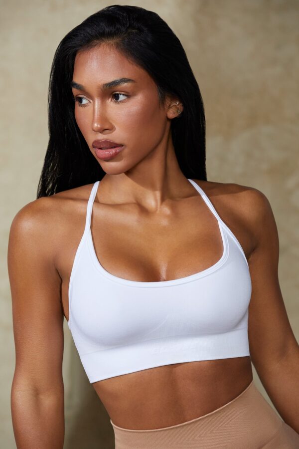 Definition - Low Back Define Luxe Sports Bra in White - Image 5