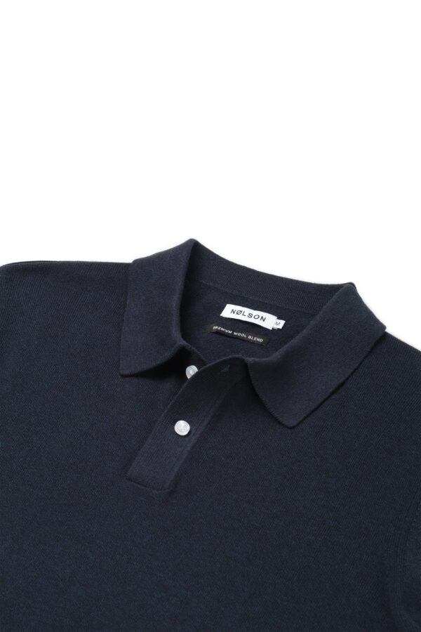 knitted polo dark blue