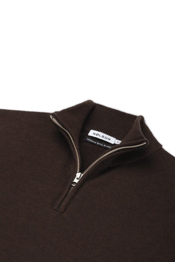 quarter zip chocolate brown sweater