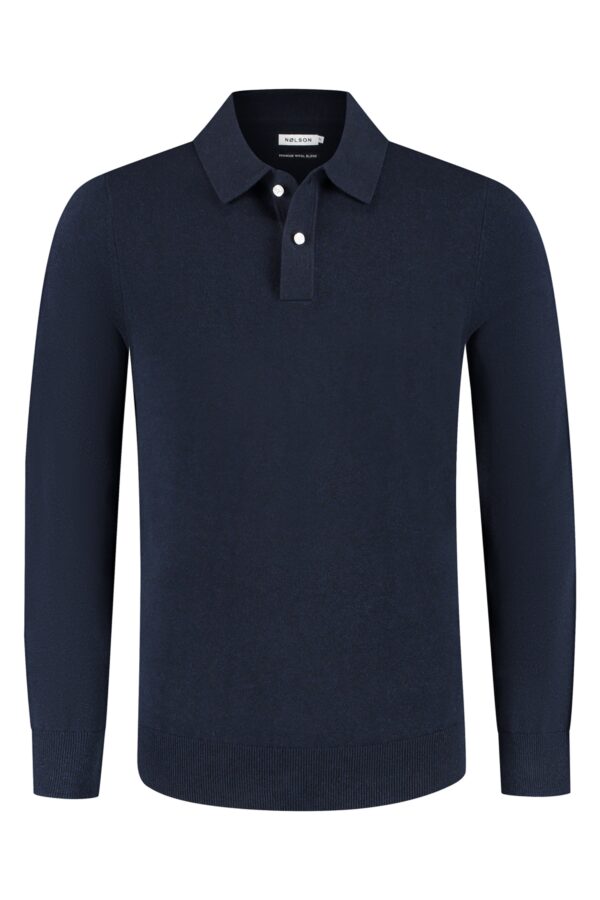 knitted polo dark blue