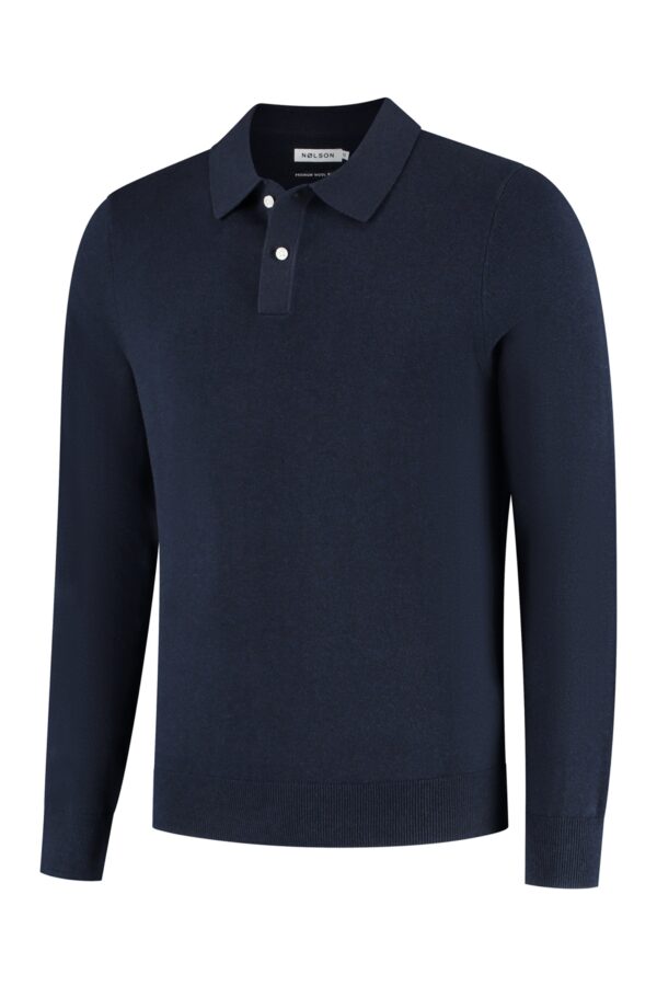 knitted polo dark blue
