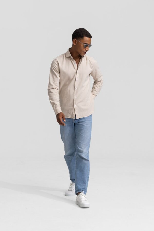 lindo beige linen shirt