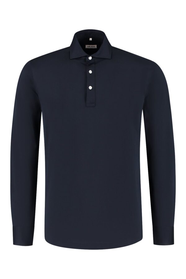 polo long sleeve dark blue