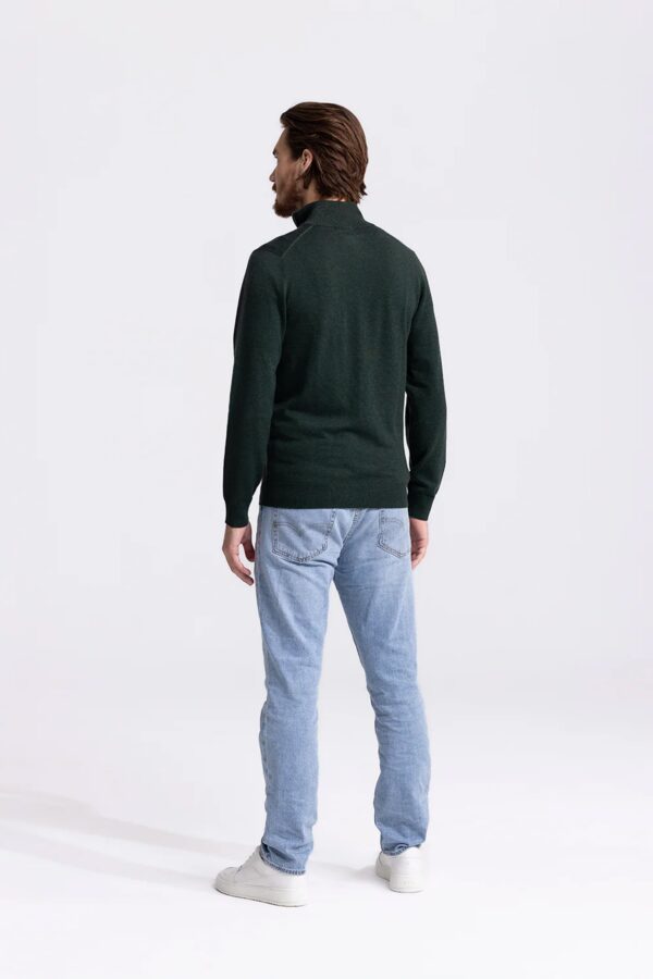 quarter zip green sweater