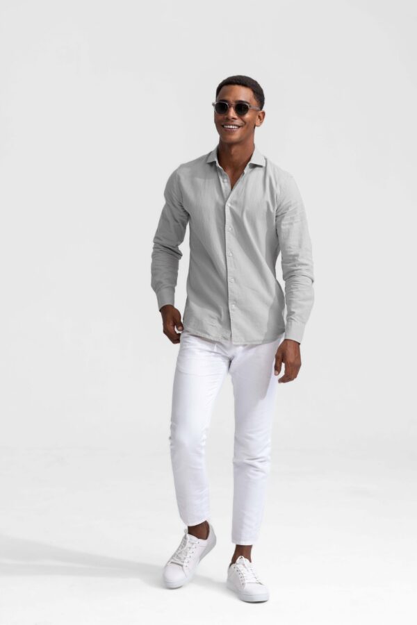 lindo grey linen shirt