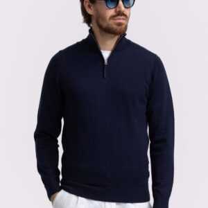 quarter zip dark blue sweater