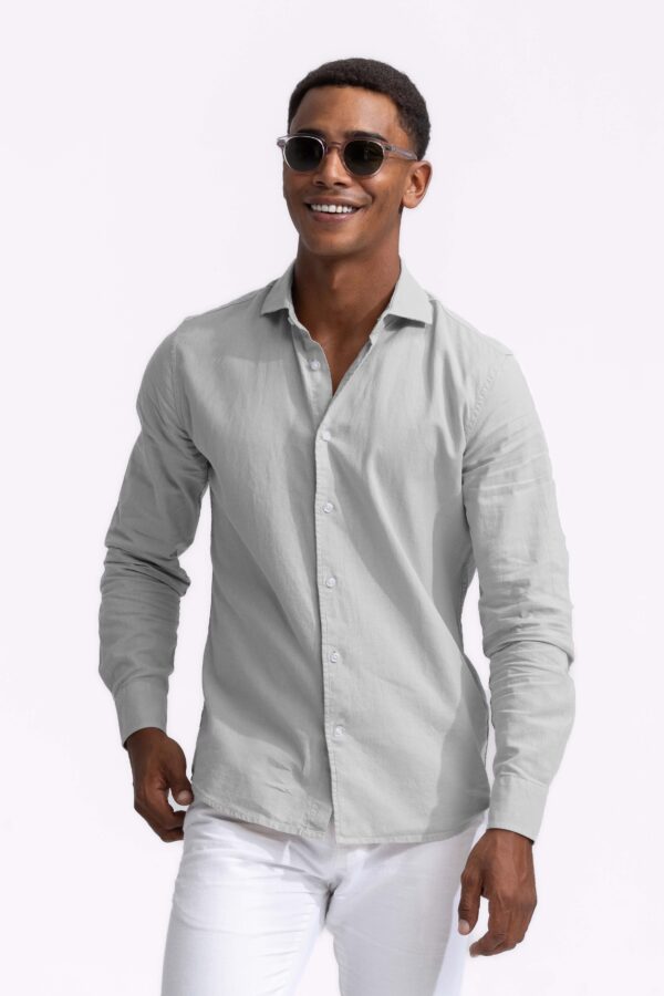 lindo grey linen shirt