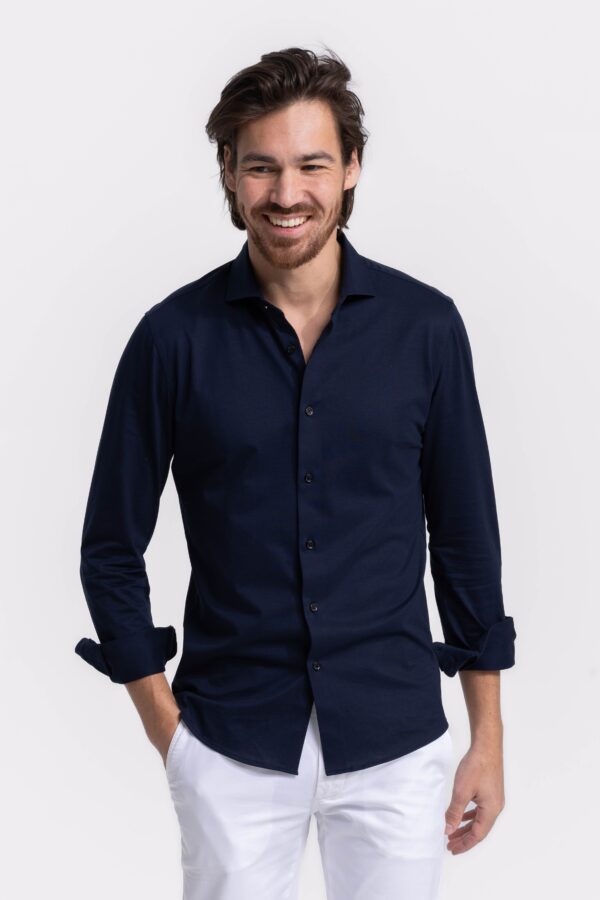 sträcka dark blue stretch shirt