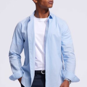 lindo light blue linen shirt