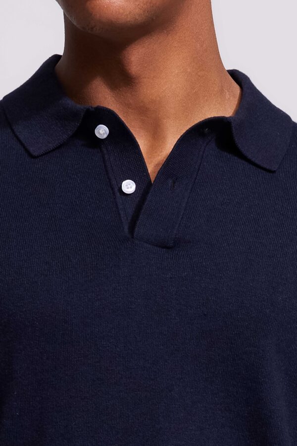 knitted polo dark blue
