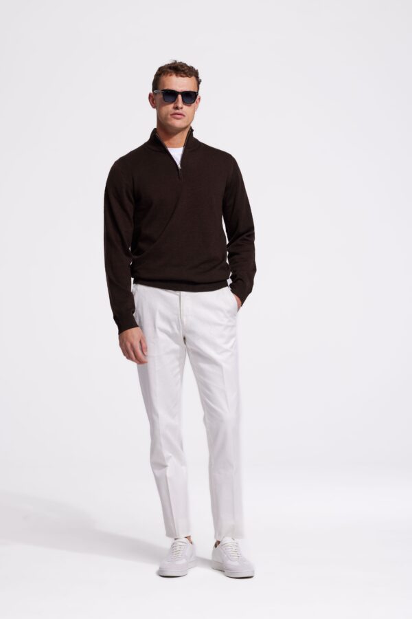 quarter zip chocolate brown sweater