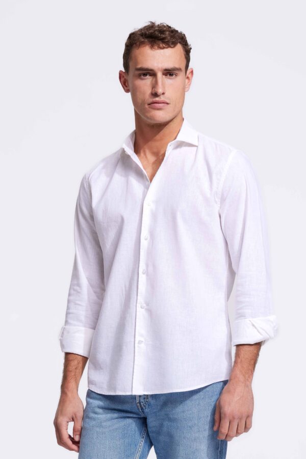 lindo white linen shirt