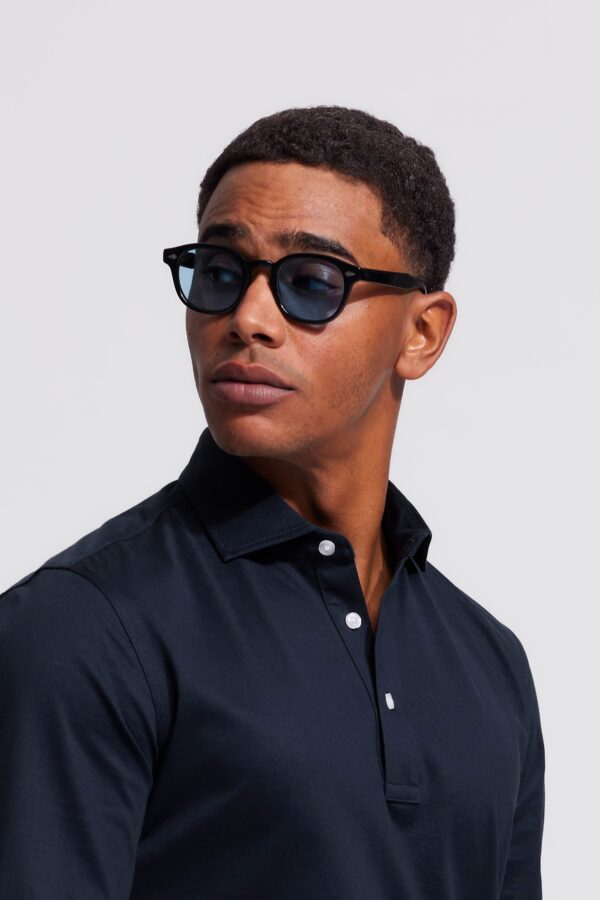polo long sleeve dark blue