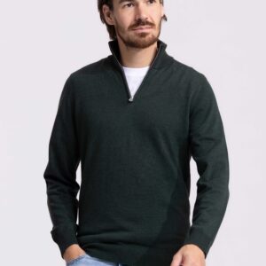 quarter zip green sweater