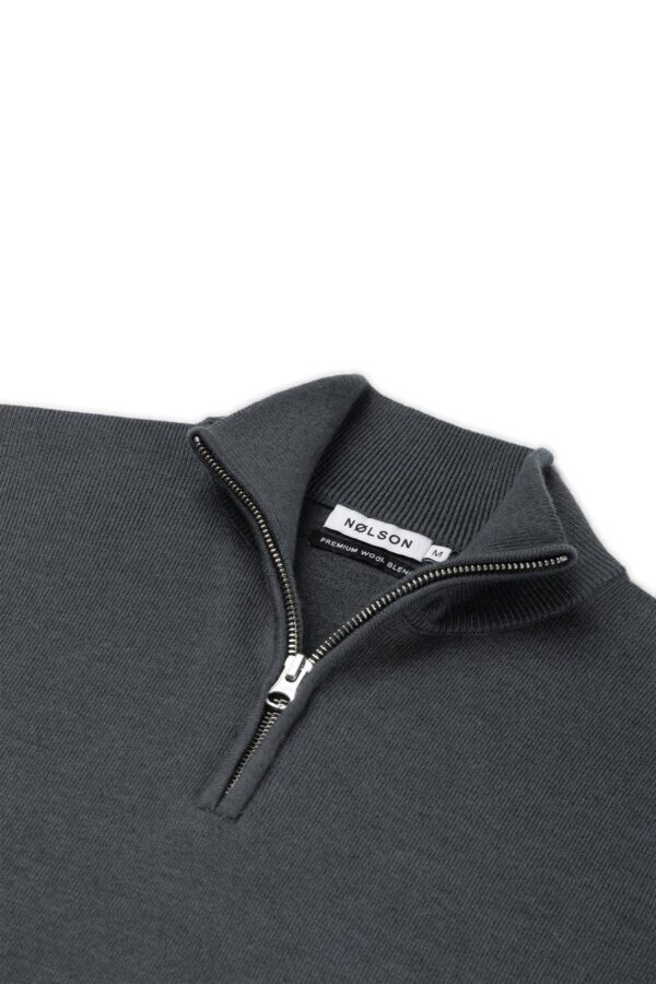 quarter zip petrol sweater