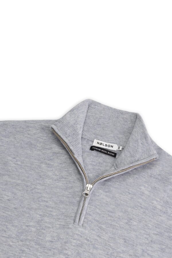 quarter zip grey sweater