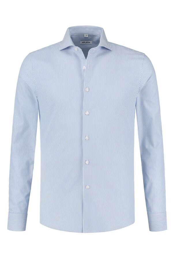 strib striped shirt blue