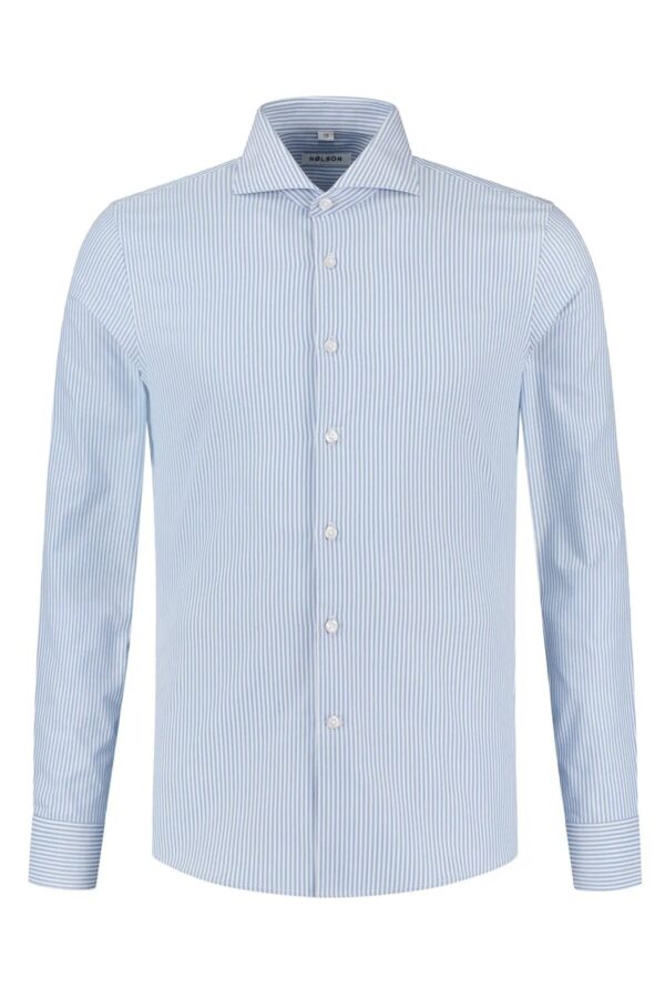 strib striped shirt blue