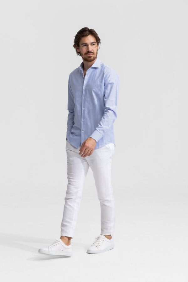 strib striped shirt blue
